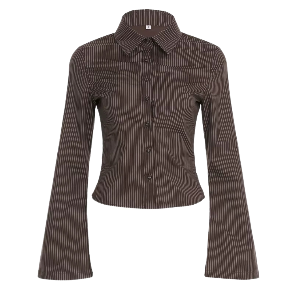 Camicia a Righe Marrone Elegante da Donna