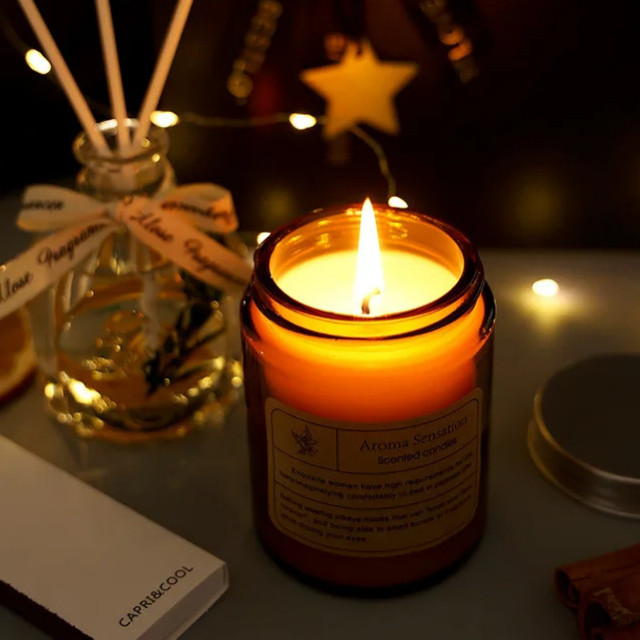 Confezione Regalo con Candela Profumata e Diffusore d'Ambiente