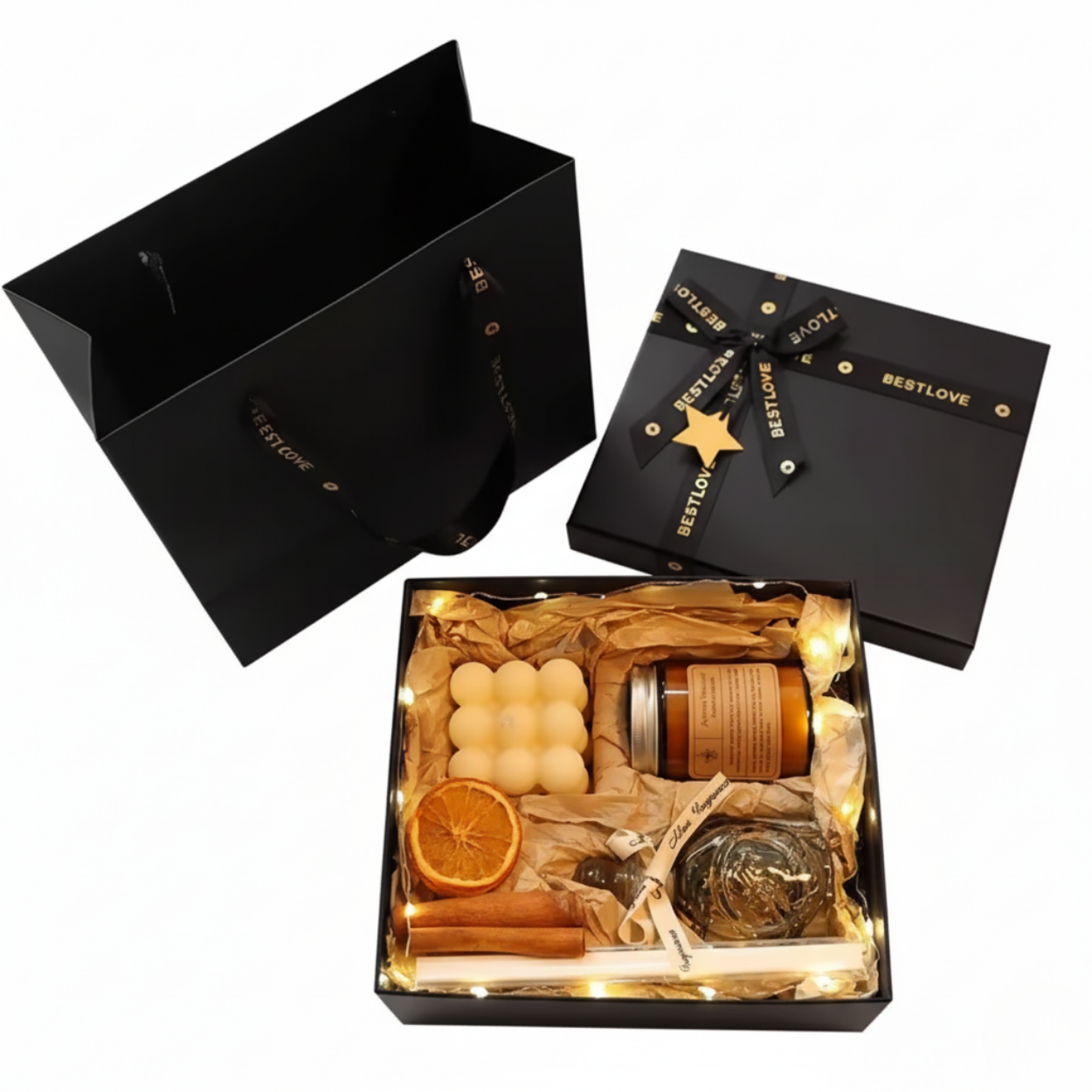 Coffret Cadeau Bougie Parfumée et Diffuseur d'Ambiance - Marcherelle