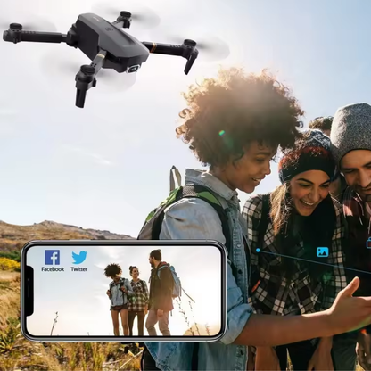 Drone 4K WiFi Doppia Ottica Grandangolare Stabilizzato