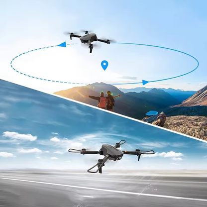 Drone 4K WiFi Doppia Ottica Grandangolare Stabilizzato