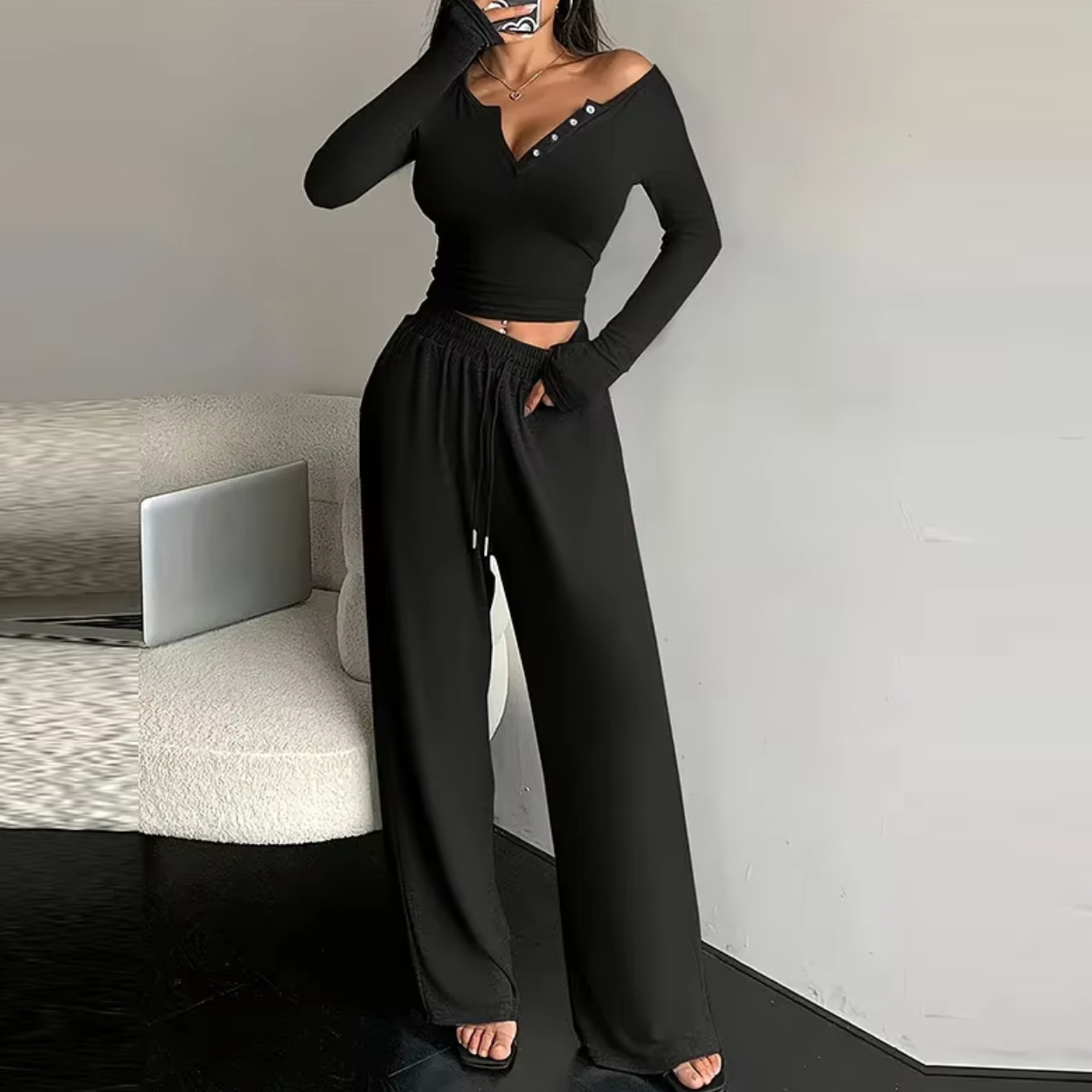Pantaloni e Maglione Oversize Confortevoli