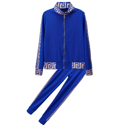 Completo Tuta Casual con Motivo Greco Elegante