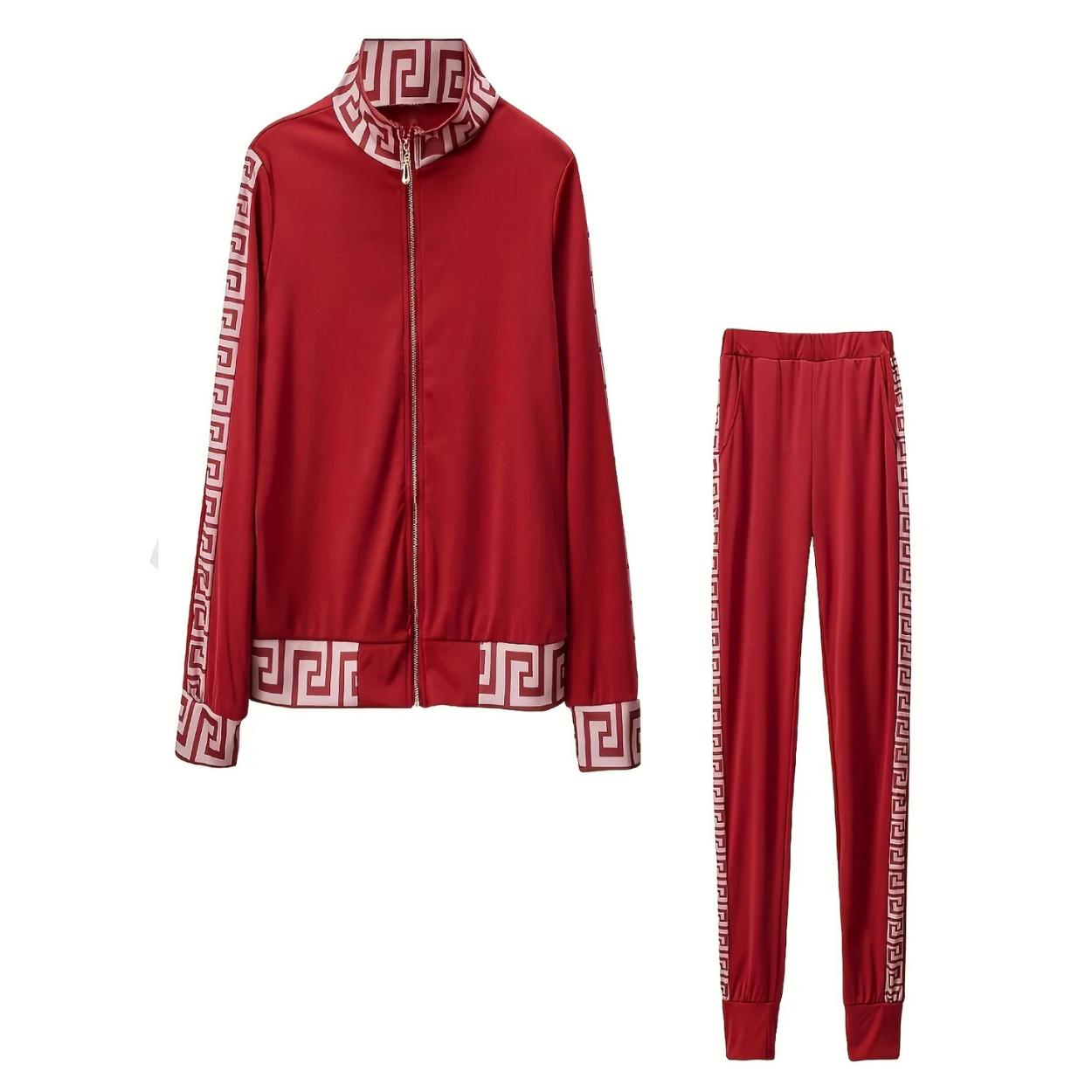 Completo Tuta Casual con Motivo Greco Elegante
