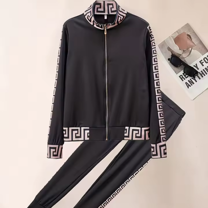 Completo Tuta Casual con Motivo Greco Elegante