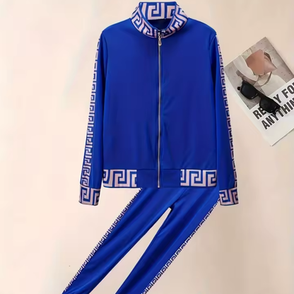Completo Tuta Casual con Motivo Greco Elegante
