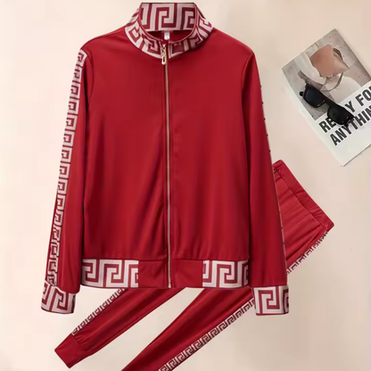 Completo Tuta Casual con Motivo Greco Elegante