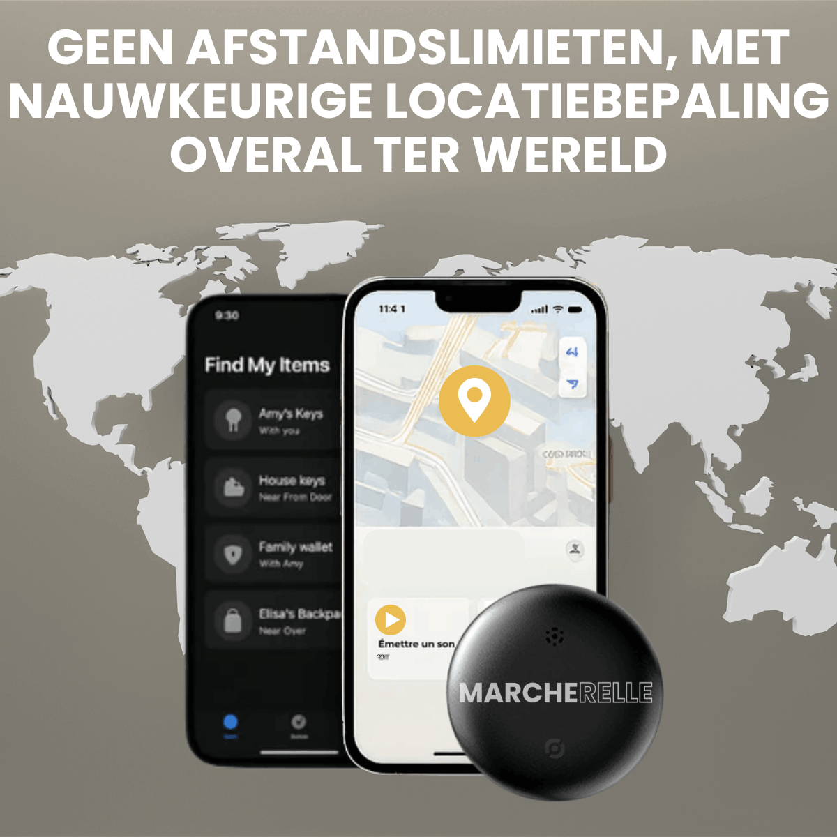 Marcherelle - Localizzatore GPS Senza Abbonamento | Compatibile con Android e iOS