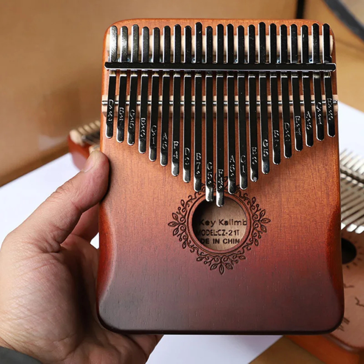 Kalimba in Legno a 17 Tasti con Pianoforte a Pollice Portatile