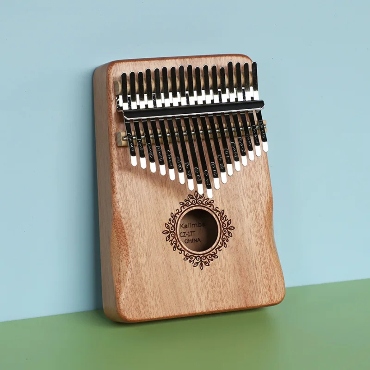 Kalimba in Legno a 17 Tasti con Pianoforte a Pollice Portatile