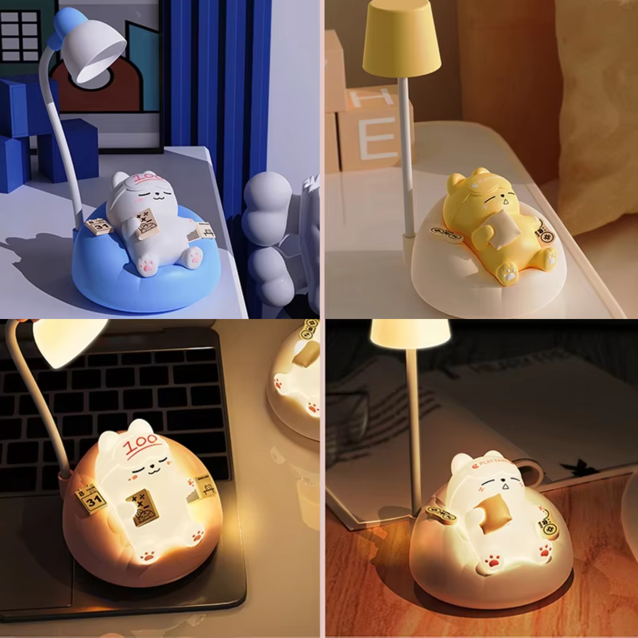 Lampada da Tavolo con Gatto Carino e Decorativa
