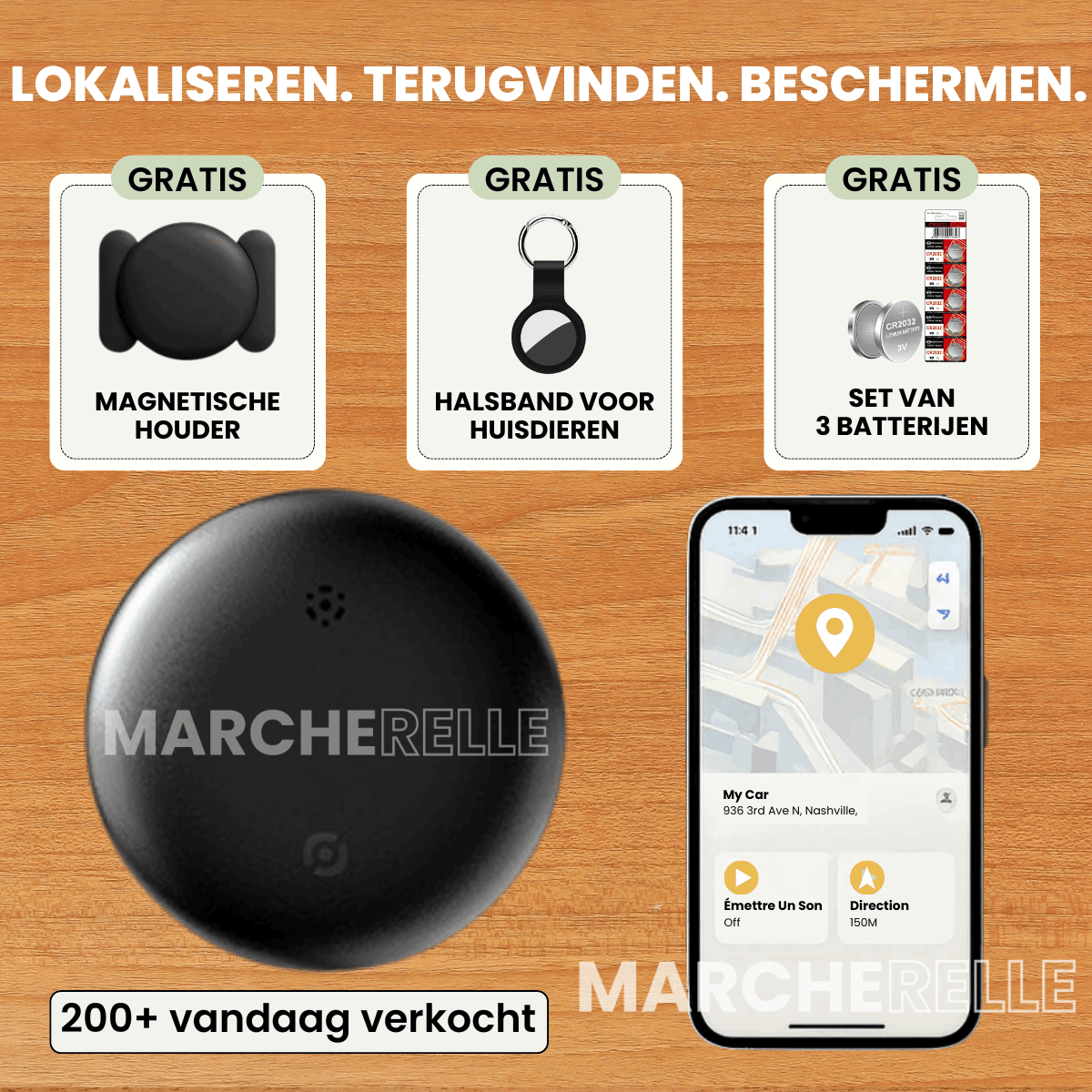 Marcherelle - Localizzatore GPS Senza Abbonamento | Compatibile con Android e iOS