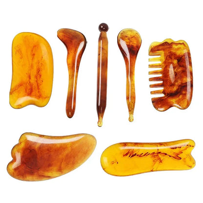 Kit di Massaggio Gua Sha 7 Pezzi Completo
