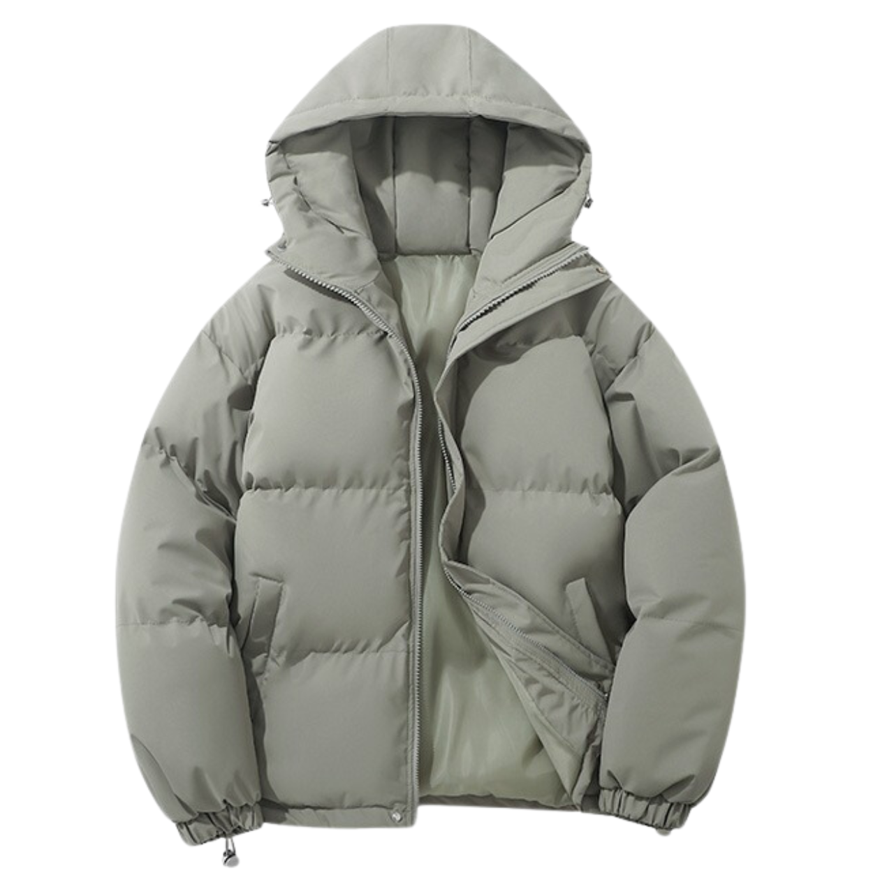 Cappotto Invernale Unisex Foderato in Cotone con Cappuccio Rimovibile