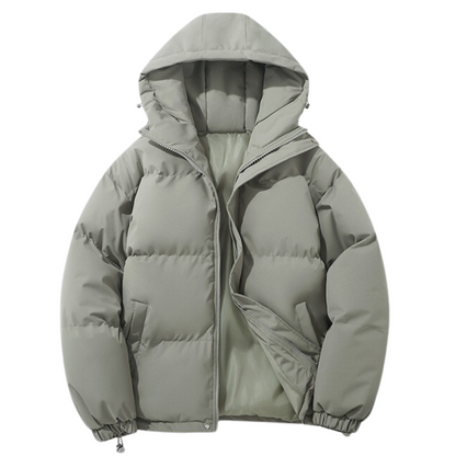 Cappotto Invernale Unisex Foderato in Cotone con Cappuccio Rimovibile