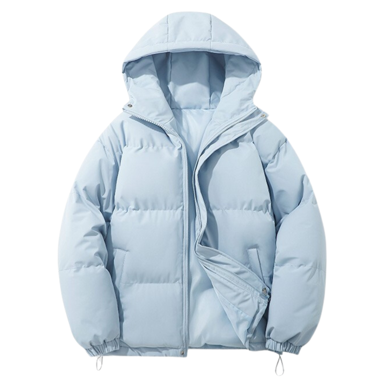 Cappotto Invernale Unisex Foderato in Cotone con Cappuccio Rimovibile