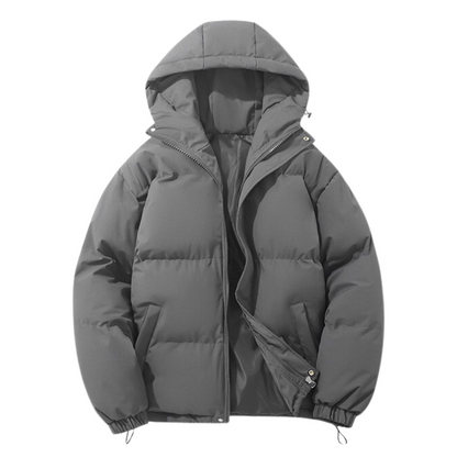 Cappotto Invernale Unisex Foderato in Cotone con Cappuccio Rimovibile