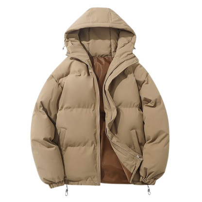 Cappotto Invernale Unisex Foderato in Cotone con Cappuccio Rimovibile