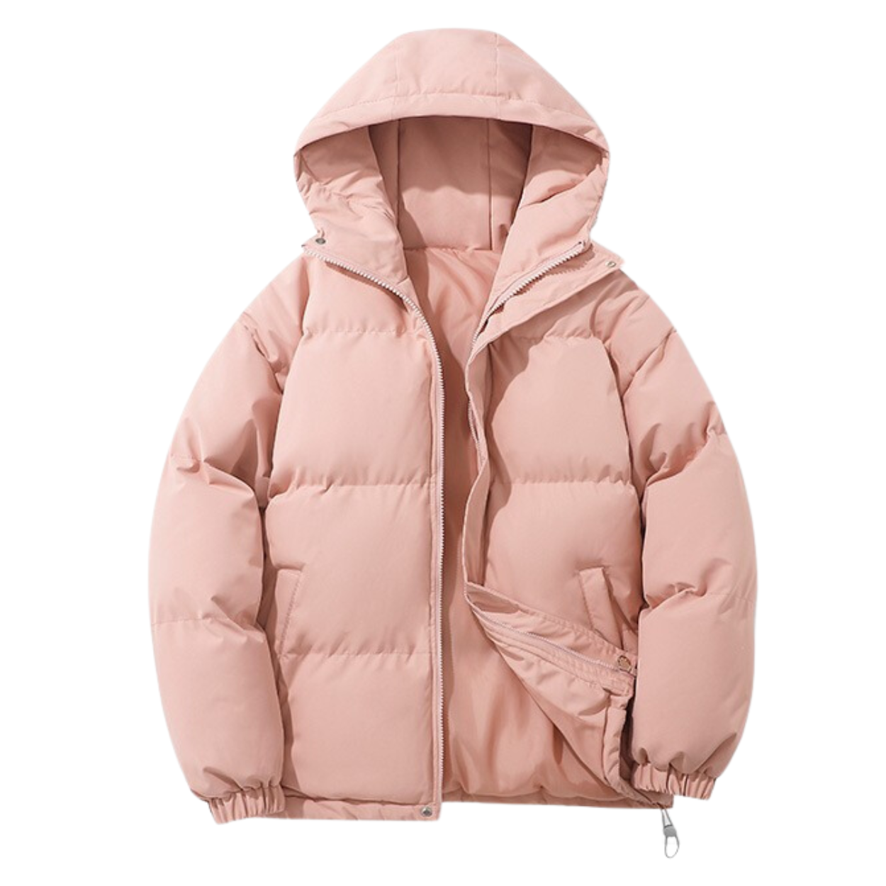 Cappotto Invernale Unisex Foderato in Cotone con Cappuccio Rimovibile