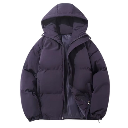 Cappotto Invernale Unisex Foderato in Cotone con Cappuccio Rimovibile