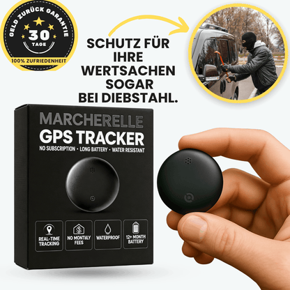 Marcherelle - Localizzatore GPS senza abbonamento, senza SIM | Compatibile con Android e iOS