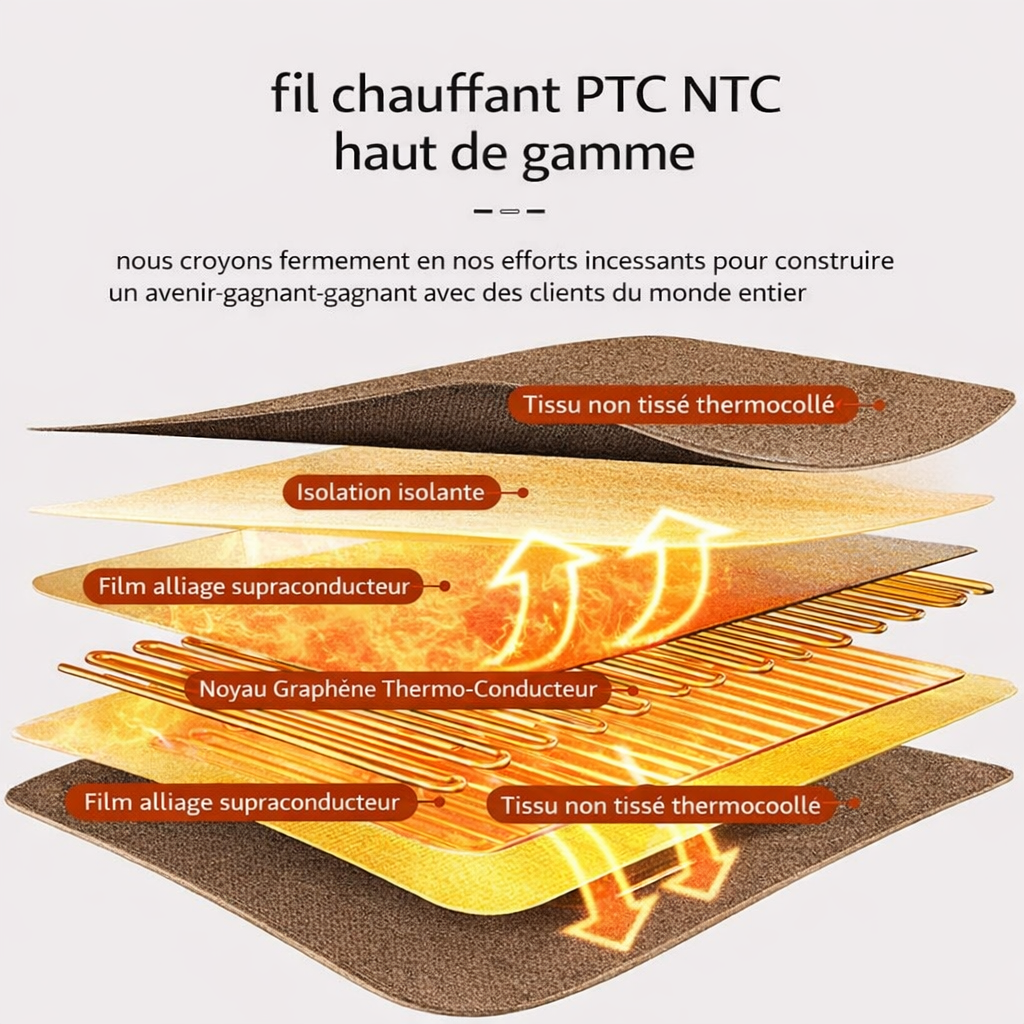 Marcherelle™ – Coperta Riscaldante Elettrica con Spegnimento Automatico e 6 Livelli di Temperatura Regolabili