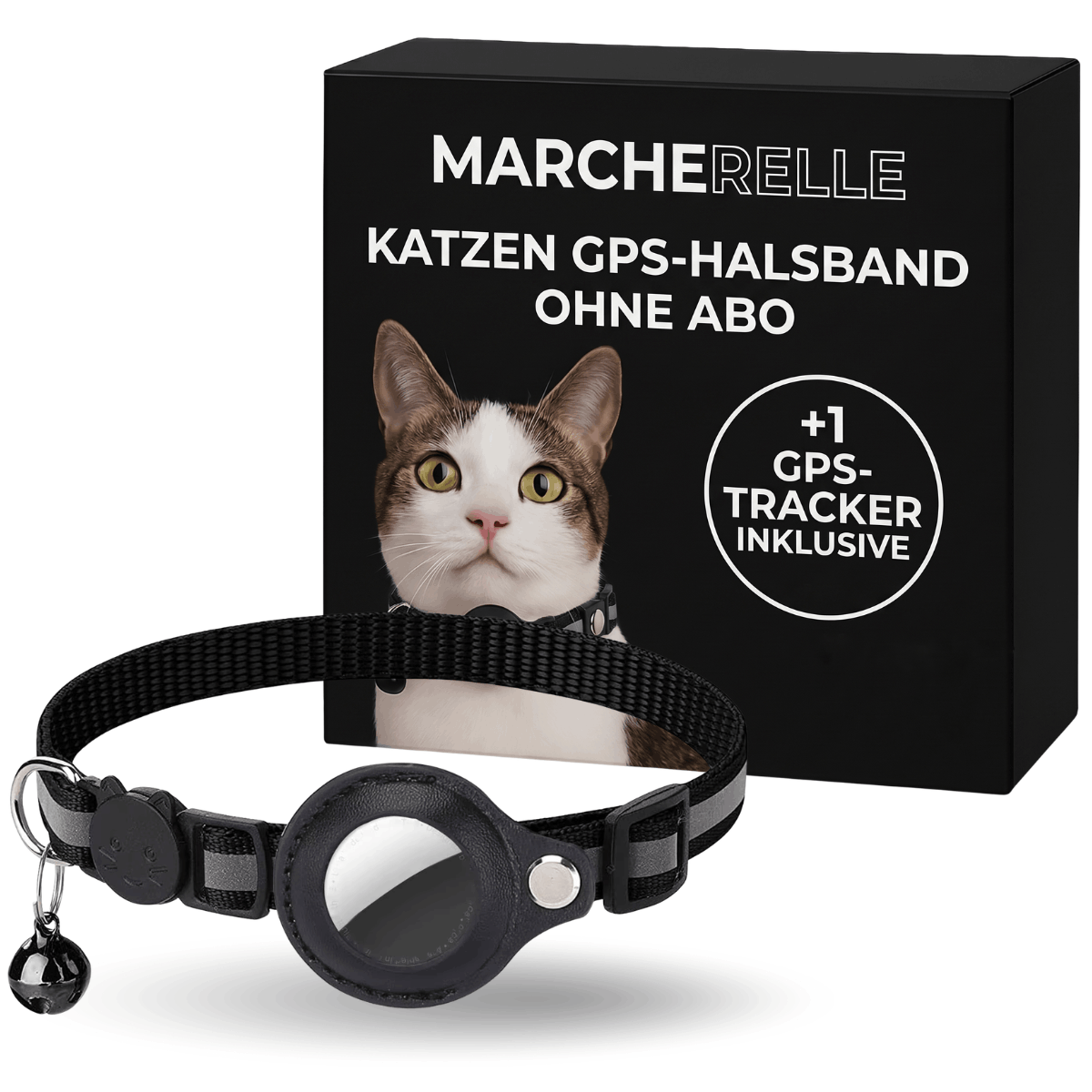 Macherelle™ – Collare GPS per Gatto Senza Abbonamento | Compatibile con iOS e Android