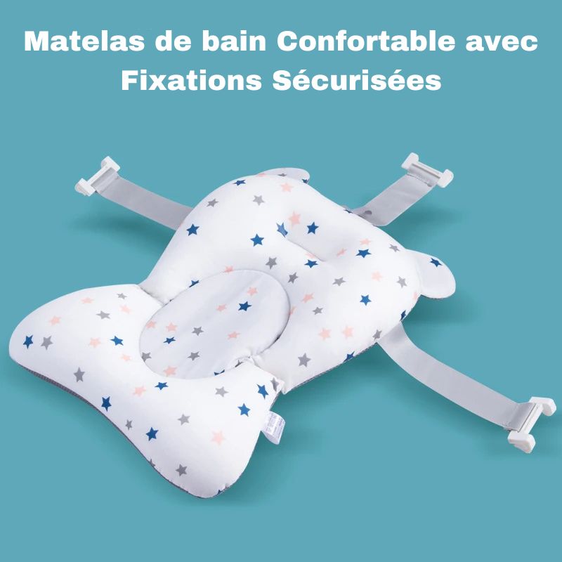 Marcherelle™ – Baignoire Bébé Pliable avec Matelas Ergonomique, 0–24 Mois