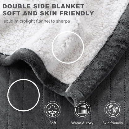 Marcherelle™ – Couverture Chauffante Électrique en Coton avec Arrêt Automatique