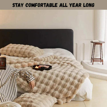 Marcherelle™ – Couverture Lestée en Fausse Fourrure Ultra Douce & Relaxante