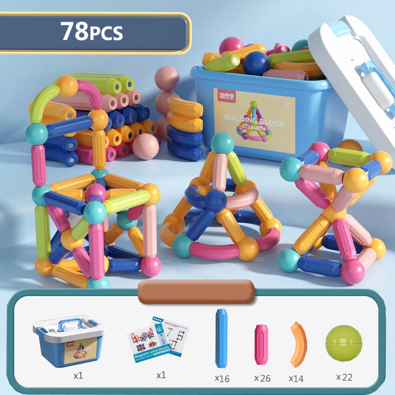 Marcherelle™ – Jeu de Construction Magnétique pour Créativité et Motricité