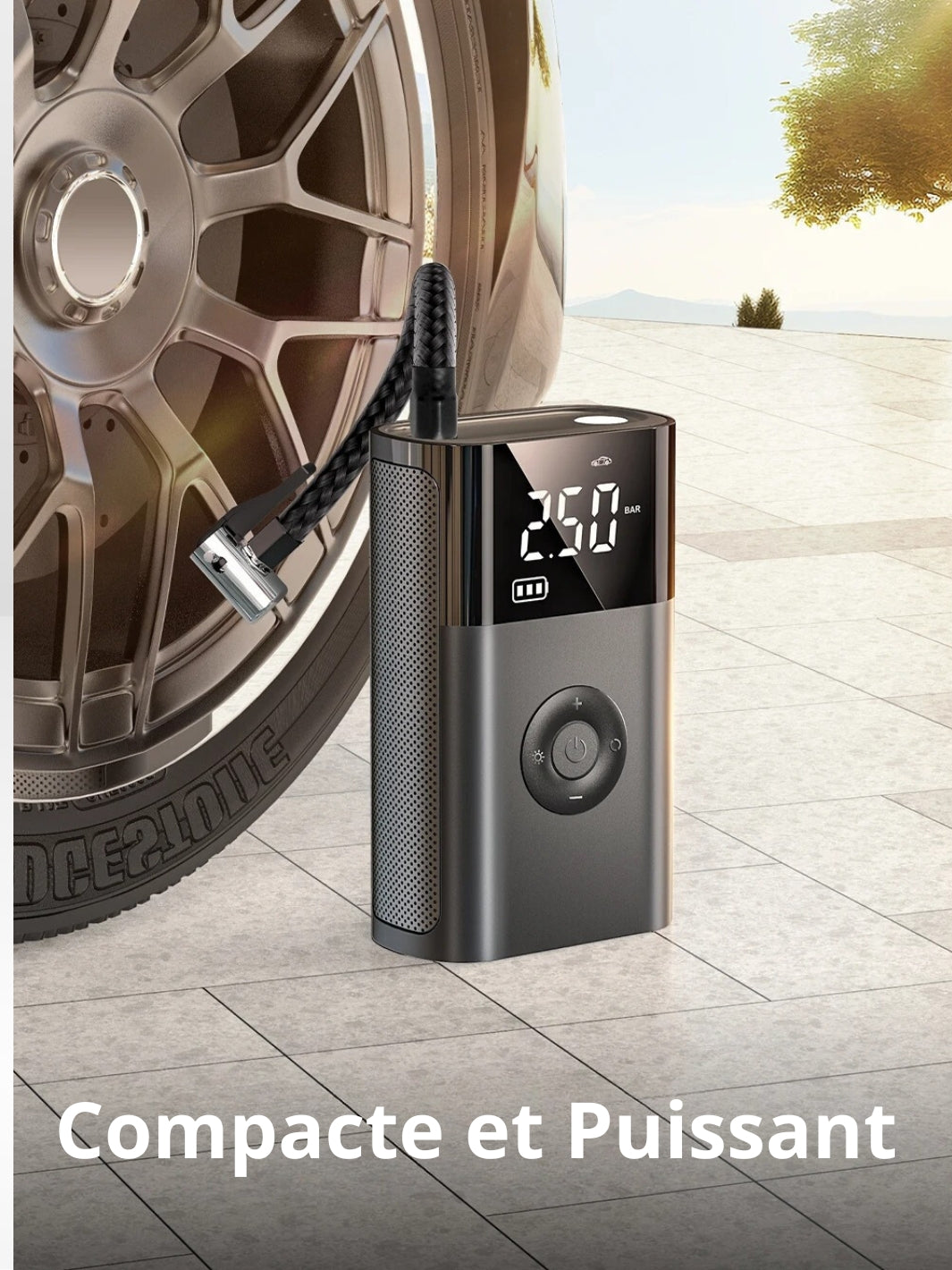 Marcherelle™ – Mini Compresseur d’Air Portable 12V Rechargeable