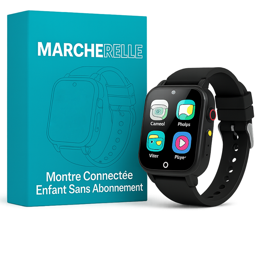Marcherelle™ – Montre Intelligente pour Enfants avec Caméra HD & 26 Jeux Éducatifs