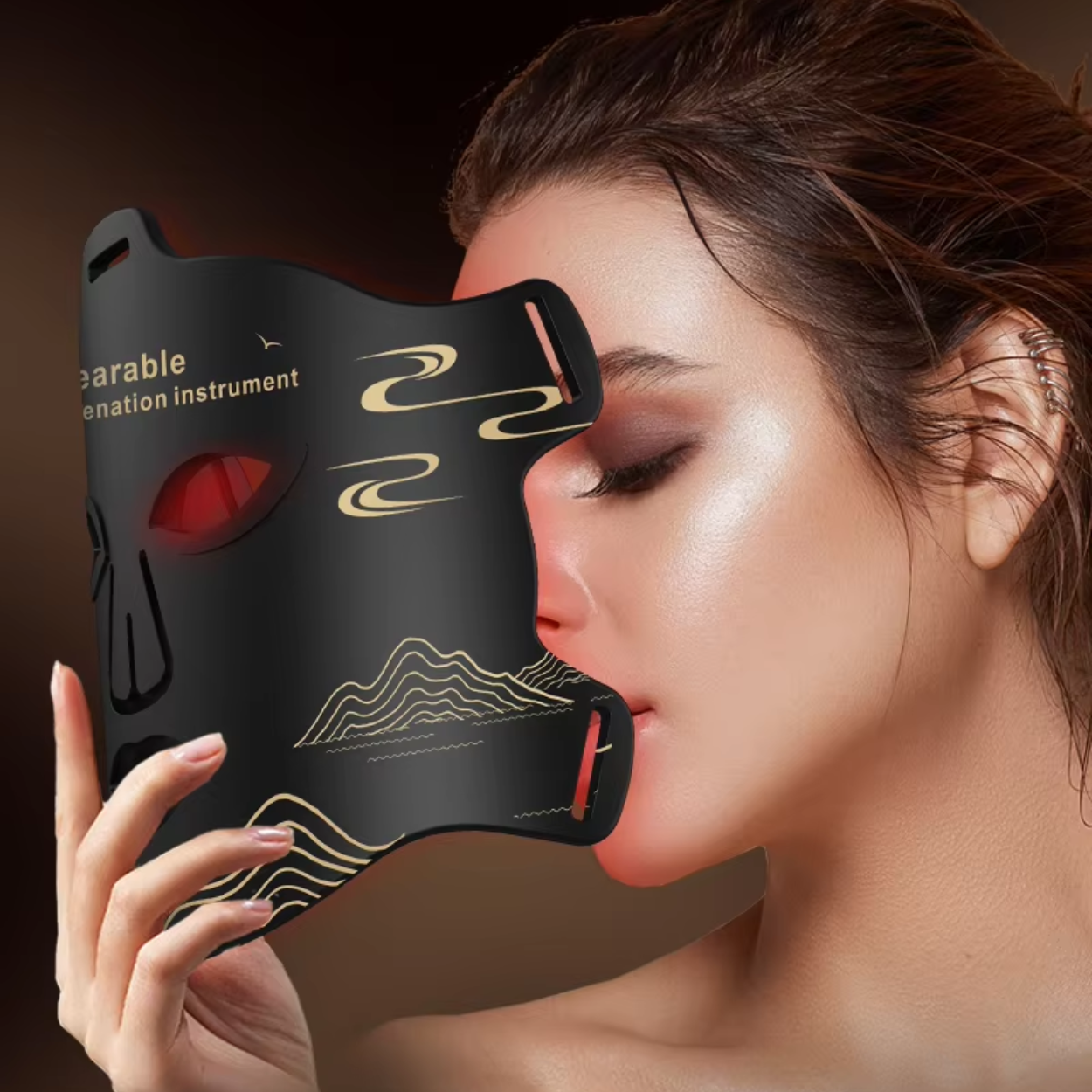 Maschera LED per Viso con Massaggio Rilassante