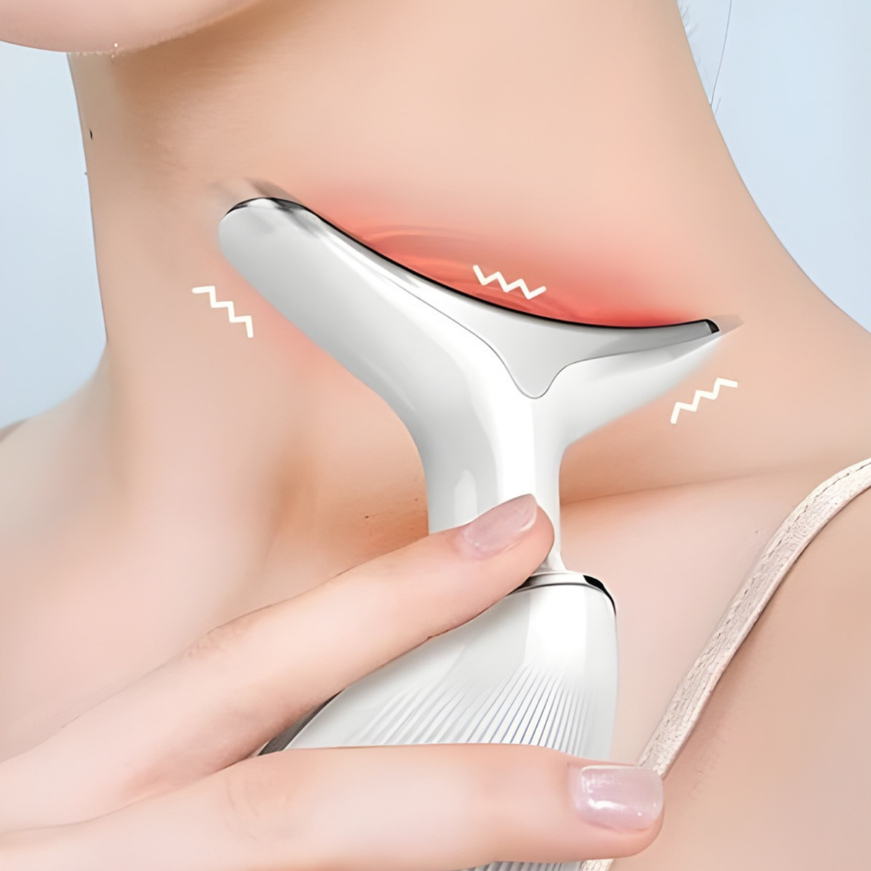 Massaggiatore Viso e Collo Anti-Rughe con Stimolazione Elettromuscolare