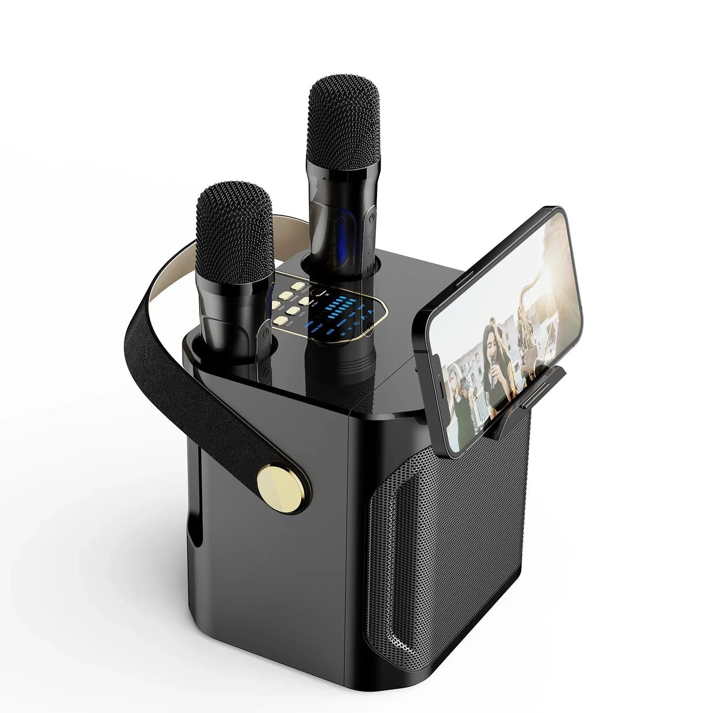 Cassa Karaoke Portatile con Microfoni Doppi