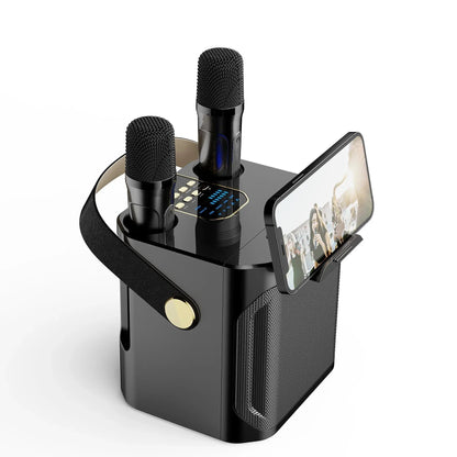 Cassa Karaoke Portatile con Microfoni Doppi