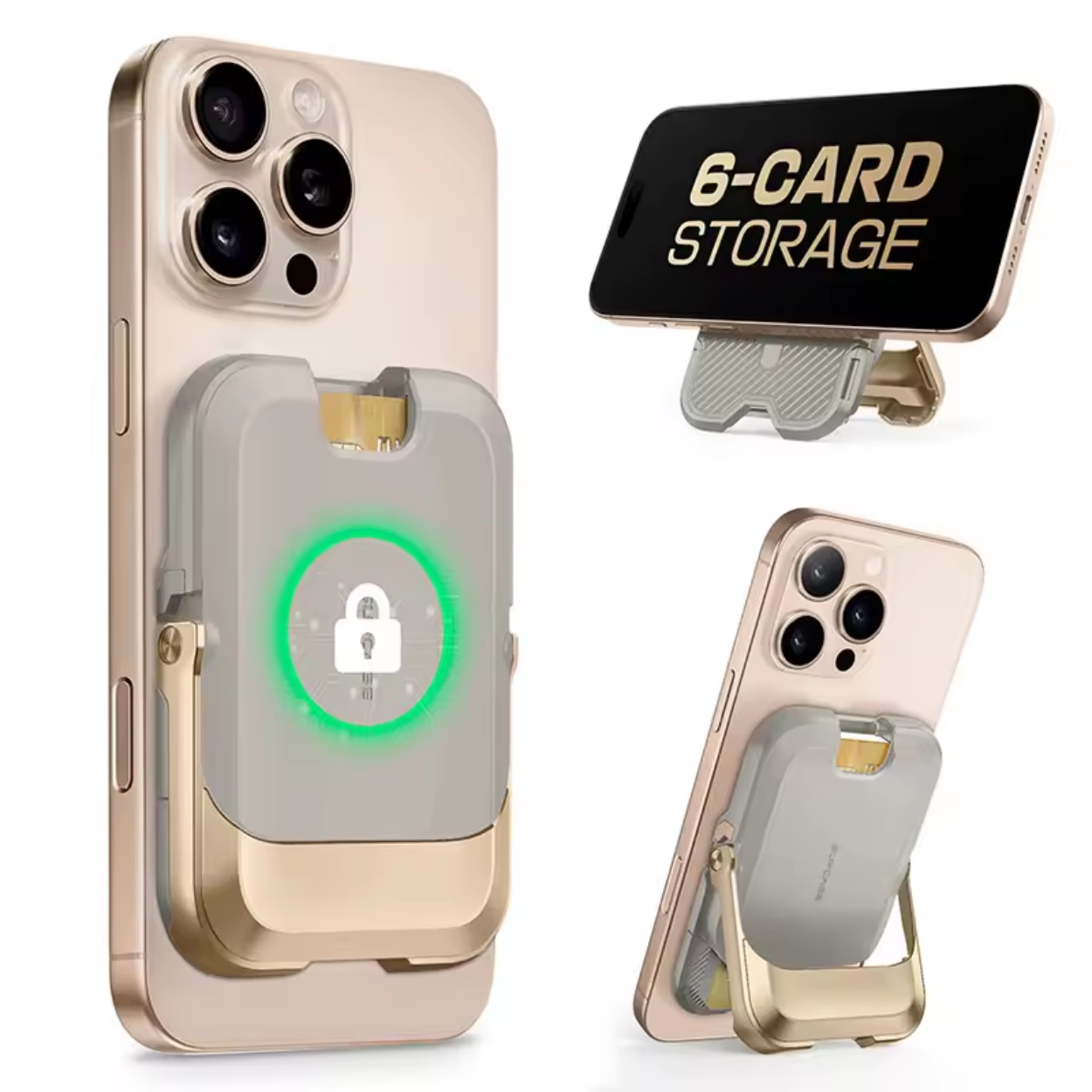 Portafoglio Magnetico per iPhone con 6 Scomparti per Carte