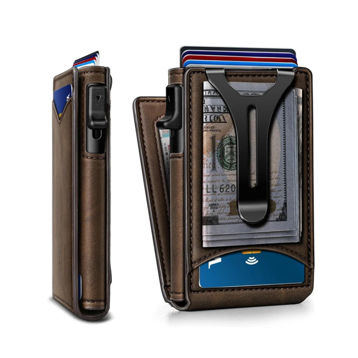 Portafoglio in Alluminio Sottile con Protezione RFID