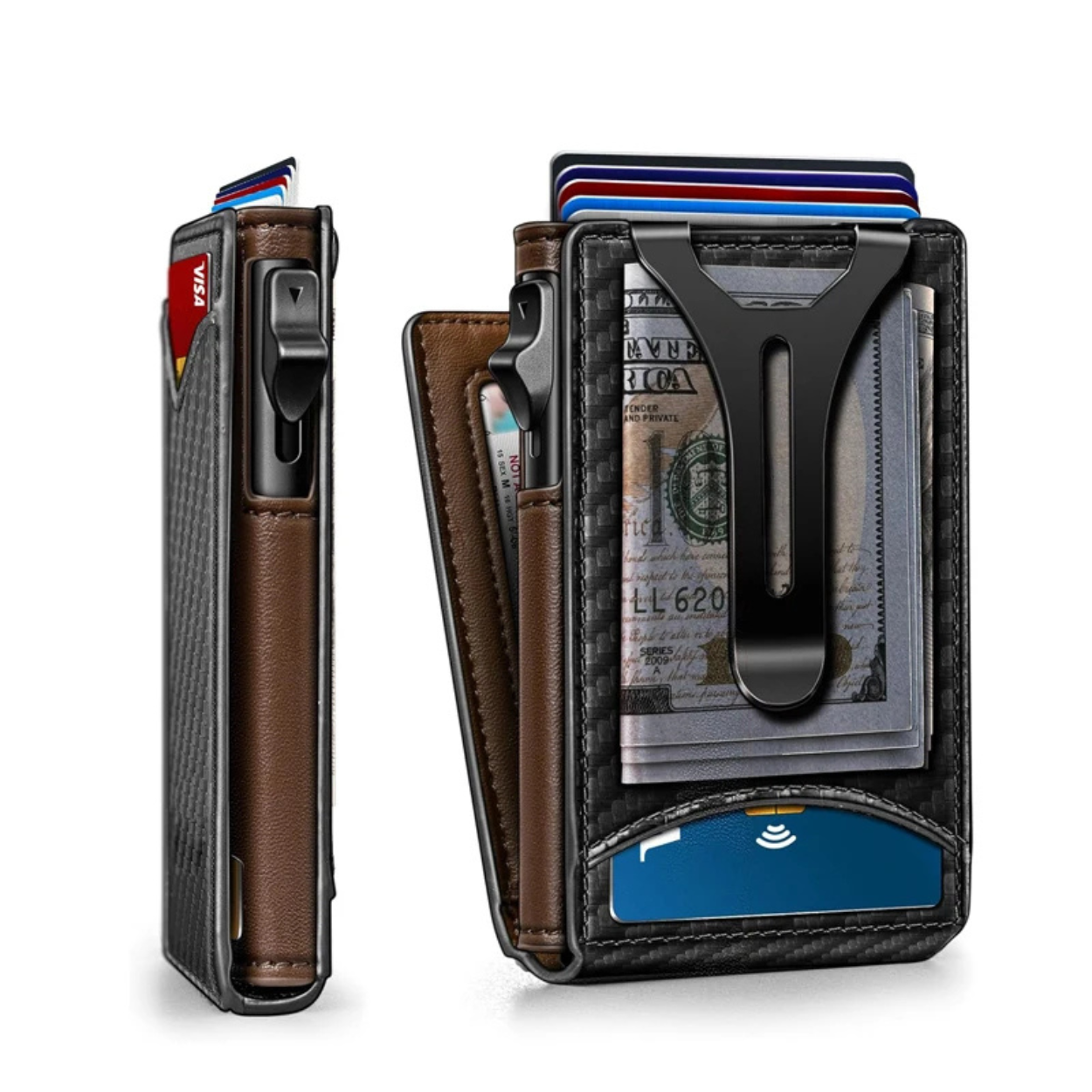 Portafoglio in Alluminio Sottile con Protezione RFID