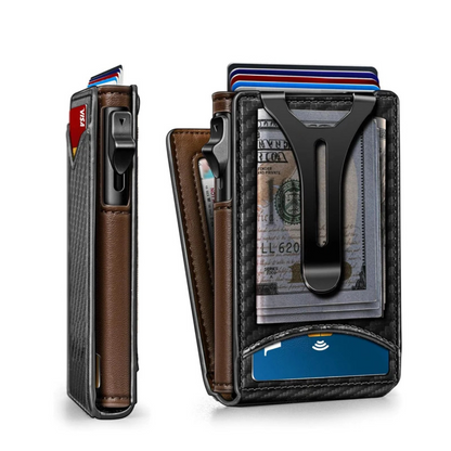 Portafoglio in Alluminio Sottile con Protezione RFID