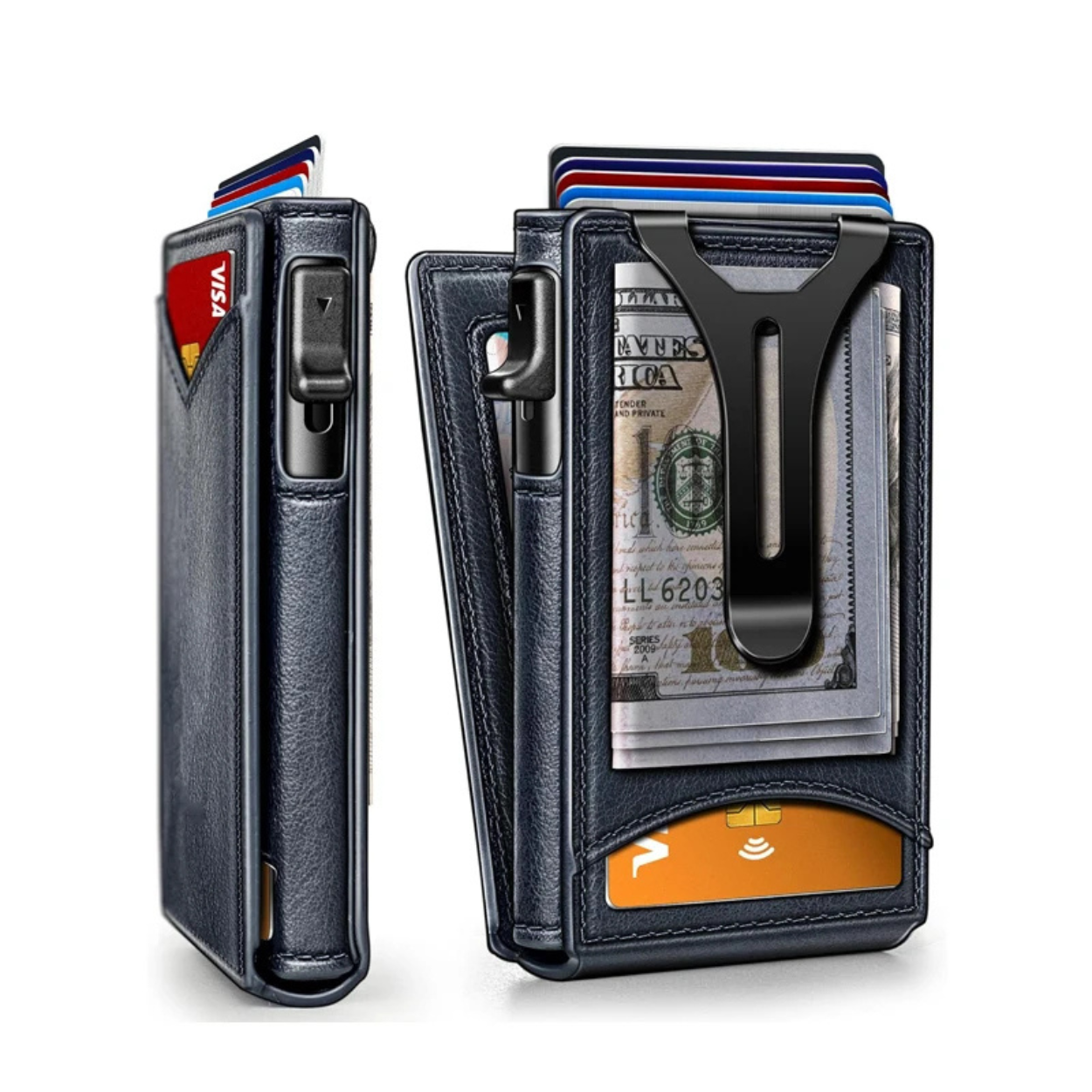 Portafoglio in Alluminio Sottile con Protezione RFID