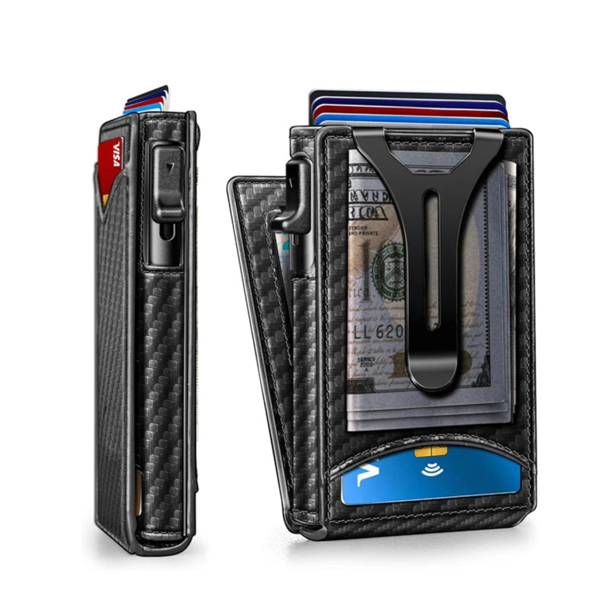 Portafoglio in Alluminio Sottile con Protezione RFID