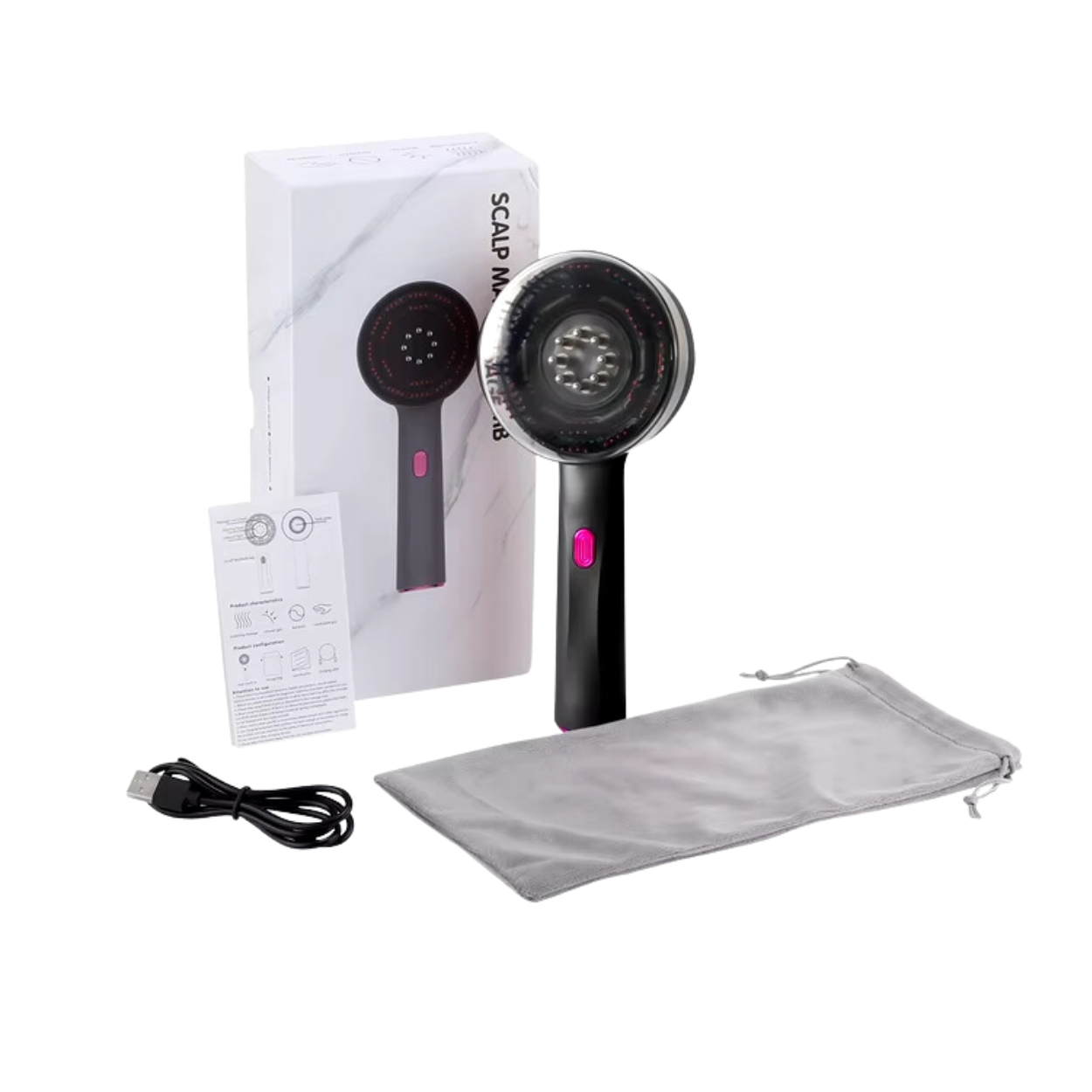 Pettine Elettrico Massaggiante per Cuoio Capelluto Rilassante