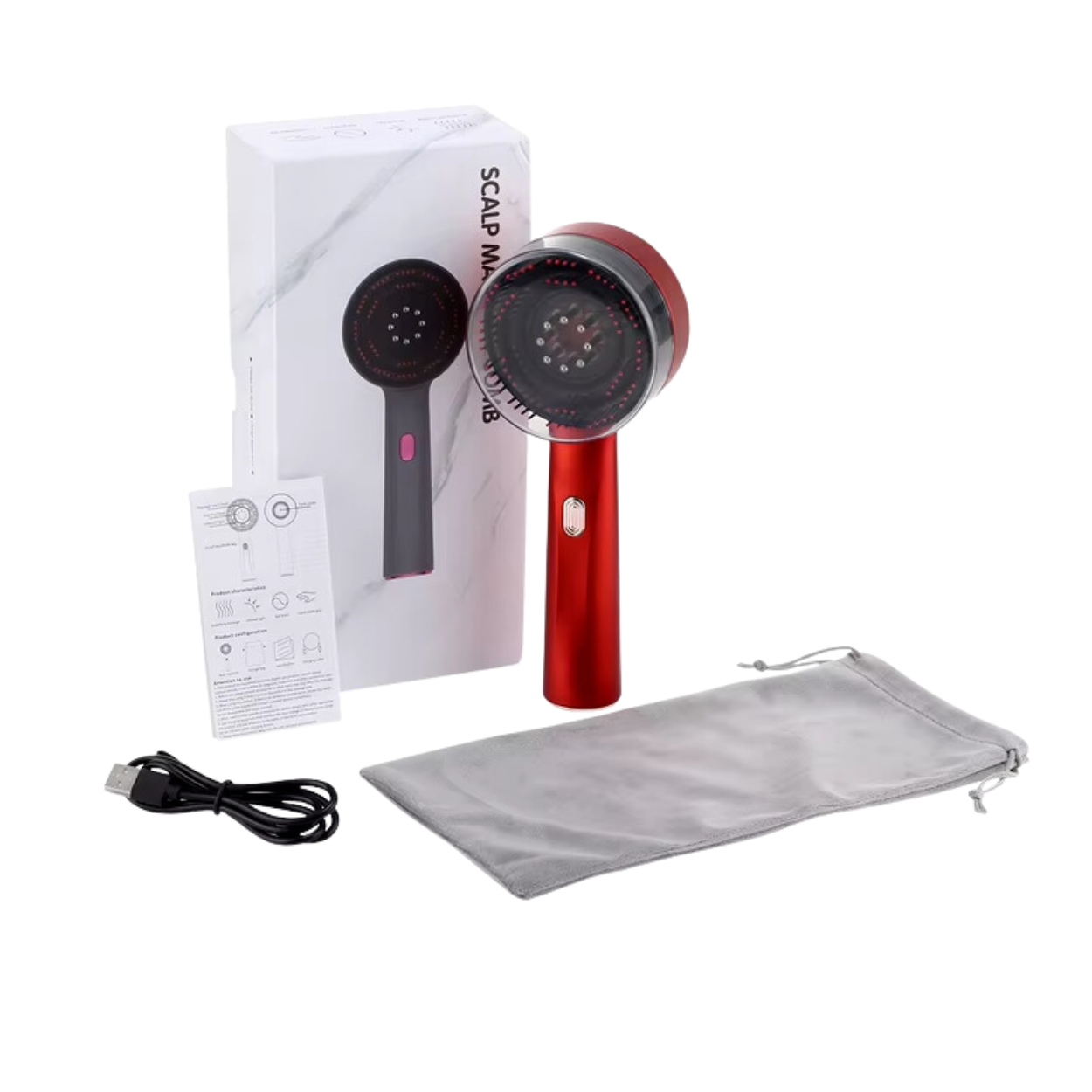 Pettine Elettrico Massaggiante per Cuoio Capelluto Rilassante