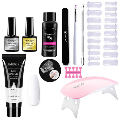 Kit completo per allungamento unghie con lampada UV per manicure a casa