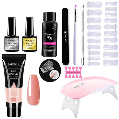 Kit completo per allungamento unghie con lampada UV per manicure a casa