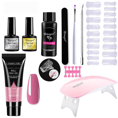 Kit completo per allungamento unghie con lampada UV per manicure a casa