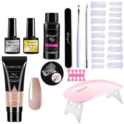 Kit completo per allungamento unghie con lampada UV per manicure a casa