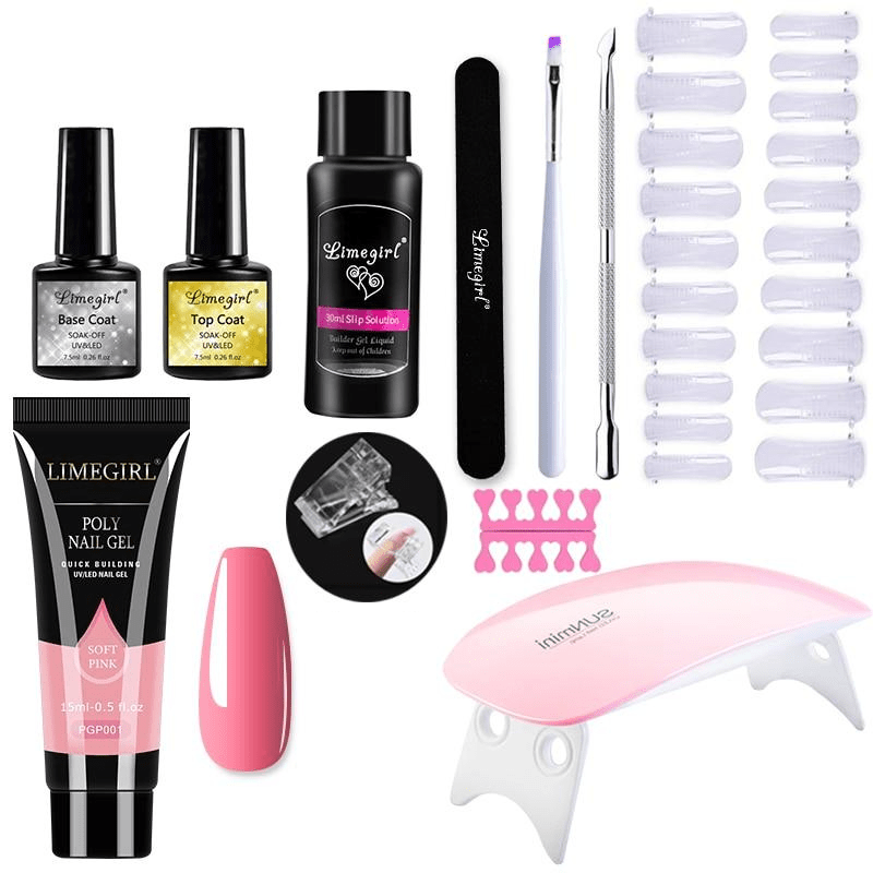 Kit completo per allungamento unghie con lampada UV per manicure a casa